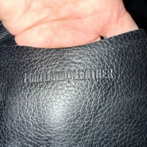 Portland Leather Black Pebbled Leather Crossbody